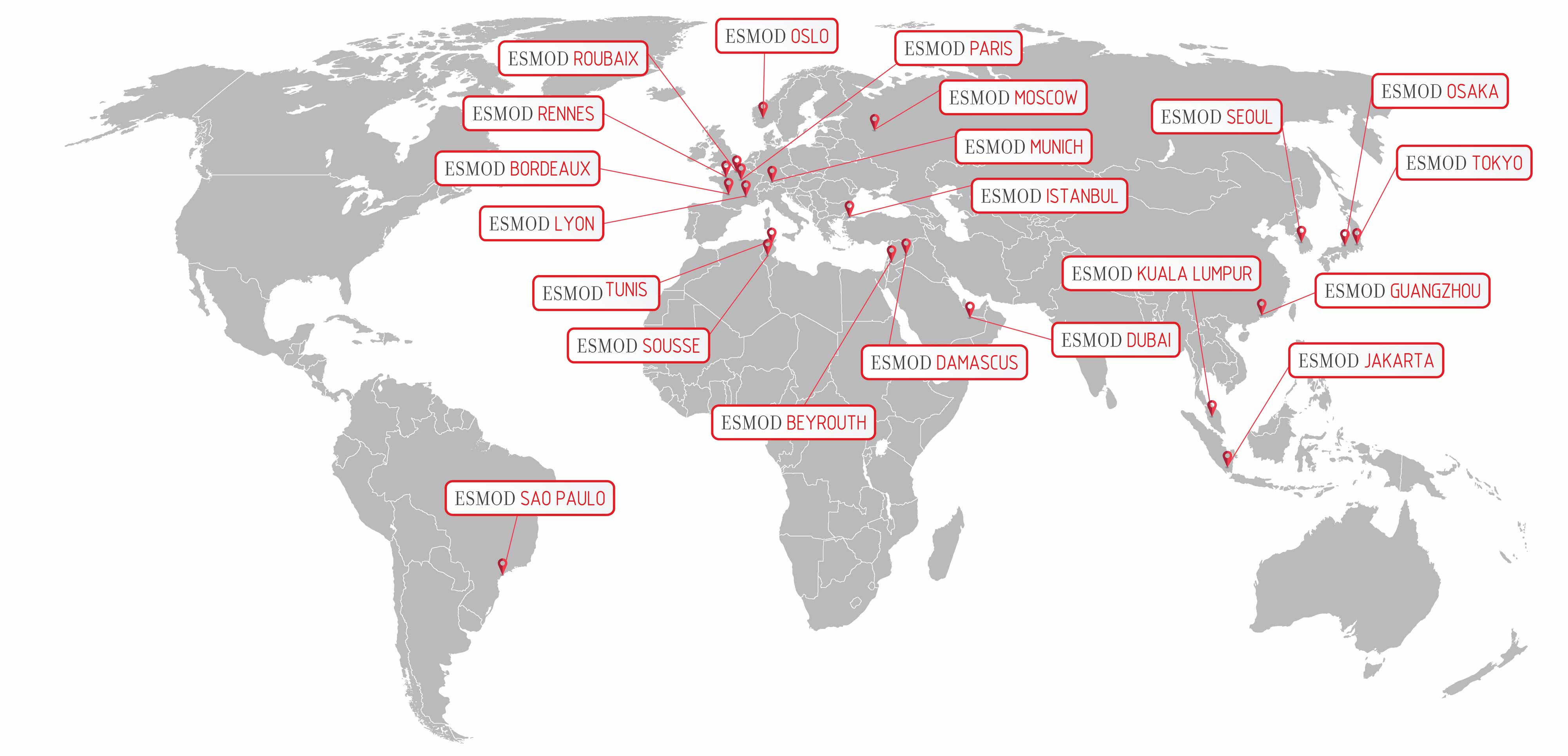 esmod international map